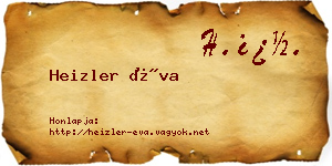 Heizler Éva névjegykártya